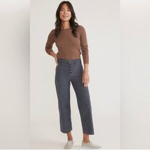 Marine Layer cropped corduroy pants blue gray